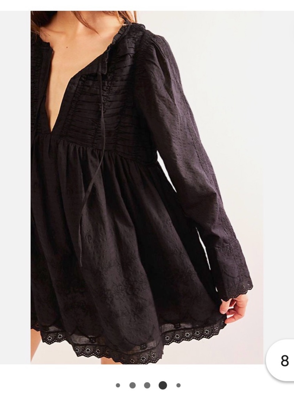 Free People Black Mini Dress - Picture 3 of 9